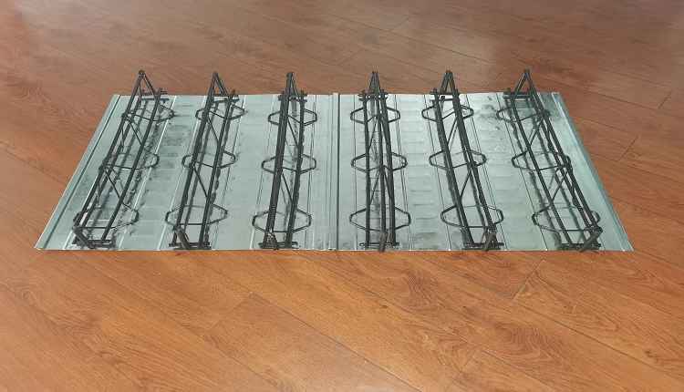 1.0mm厚度镀锌底板-HB4-90钢筋桁架楼承板
